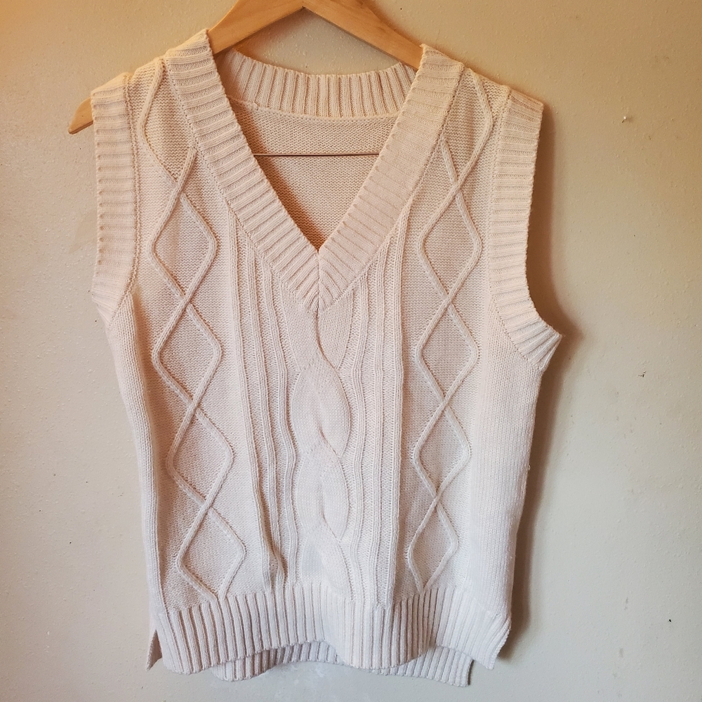 Creme Sweater Vest